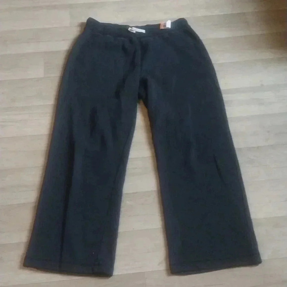 Lands' End Sport Knit Straight Leg Sweatpants Womens Medium Hike Camp Crop - Picture 1 of 9